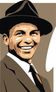 Frank Sinatra - my original caricature Royalty Free Stock Photo