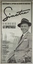 Frank Sinatra newspaper add Royalty Free Stock Photo
