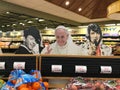 Frank Sinatra, The Pope and Elvis cardboard cutouts