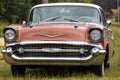 Franken, Germany, 21 June 2015: Front detail of a Chevrolet vintage car Royalty Free Stock Photo