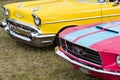 Franken, Germany, 21 June 2015: Front details of a vintage cars