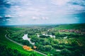 Franken Wine mountain main volkach nature drinking down Royalty Free Stock Photo
