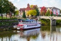 Downtown Frankenmuth Michigan River Front Cityscape Royalty Free Stock Photo