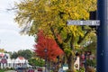 Downtown Frankenmuth Autumn Street Scene Royalty Free Stock Photo