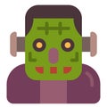 Frankenstain flat illustration Royalty Free Stock Photo