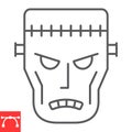 Frankenstein line icon