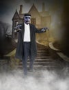 Frankenstein Monster, Haunted House, Halloween Royalty Free Stock Photo