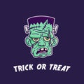 Frankenstein`s monster illustration Royalty Free Stock Photo