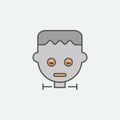 Frankenstein zombie mask colored icon. One of the Halloween collection icons for websites, web design, mobile app