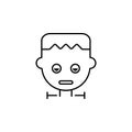 Frankenstein zombie mask icon. Element of Halloween holiday icon for mobile concept and web apps. Thin line Frankenstein zombie ma
