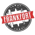 Frankfort Kentucky Round Travel Stamp Icon Skyline City Design Seal Badge Illustration Clip Art. Royalty Free Stock Photo