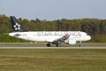Frankfurt Airport - Airbus A320-214 of Austrian Airlines takes off