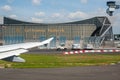 05/26/2019. Frankfurt Airport, Germany. Lufthansa Technik airfield hangar. Royalty Free Stock Photo