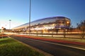 Frankfurt airport railway station in night Royalty Free Stock Photo