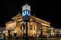 Frankfurt Alte Oper old opera with fountain at night