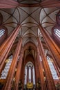 Frankfurt Cathedral Saint Bartholomeus Frankfurter Dom in Roemerberg. Interior Wide Angle view