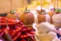 Frankfurt Christmas Market Chocolate Apples Royalty Free Stock Photo