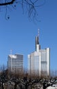 Frankfurt cityscape with skyscrapers Royalty Free Stock Photo