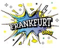 Frankfurt Comic Text in Pop Art Style Isolated on White Background