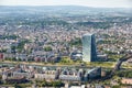 Frankfurt ECB European Central Bank skyscraper skyline aerial photo Main river city