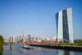 Frankfurt with ECB and skyline Royalty Free Stock Photo