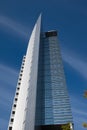 Frankfurt futuristic office tower Royalty Free Stock Photo