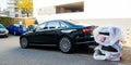 Luxury AUDI limousine with winter summer tires wheels chage