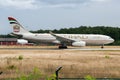 Etihad Airways Airbus A330-200 A6-EYM passenger plane departure at Frankfurt Airport Royalty Free Stock Photo