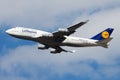 Lufthansa Boeing 747-400 D-ABVW passenger plane departure at Frankfurt Airport