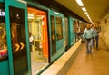 People metro subway platform, Frankfurt