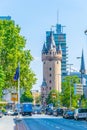 FRANKFURT, GERMANY, AUGUST 18, 2018: View of the Eschenheimer gate in Frankfurt, Germany Royalty Free Stock Photo