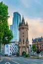 FRANKFURT, GERMANY, AUGUST 18, 2017: View of the Eschenheimer gate in Frankfurt, Germany Royalty Free Stock Photo