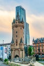 FRANKFURT, GERMANY, AUGUST 18, 2017: View of the Eschenheimer gate in Frankfurt, Germany Royalty Free Stock Photo