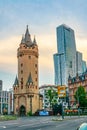 FRANKFURT, GERMANY, AUGUST 18, 2017: View of the Eschenheimer gate in Frankfurt, Germany Royalty Free Stock Photo