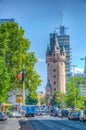 FRANKFURT, GERMANY, AUGUST 18, 2018: View of the Eschenheimer gate in Frankfurt, Germany Royalty Free Stock Photo