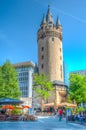 FRANKFURT, GERMANY, AUGUST 18, 2018: View of the Eschenheimer gate in Frankfurt, Germany Royalty Free Stock Photo