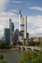 Frankfurt, Germany -Business district on the river Royalty Free Stock Photo