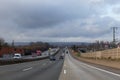 Frankfurt,Germany,December-23-2019: Germany`s no speed limit broad lane highway where motor vehicles could ride at their highest