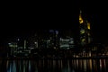 Frankfurt Germany Famous Skyline Reflection Water Main River