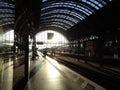 Back light impression on the platform, Frankfurt main station Royalty Free Stock Photo