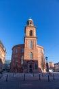 scenic morning view to church of St. Paul - german: Paulskirche