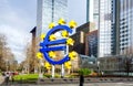 Frankfurt, Germany - January 27 : Euro Sign. European Central Ba