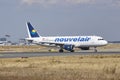 Frankfurt Airport Fraport - Airbus A320-214 of Nouvelair Tunisie takes off