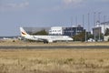 Frankfurt Airport Fraport - Embraer E190LR of German Airways Frankfurt Galaxy Livery