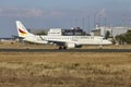 Frankfurt Airport Fraport - Embraer E190LR of German Airways Frankfurt Galaxy Livery takes off