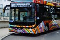 A new electric bus in Frankfurt.