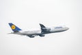 Frankfurt Germany 11.08.19 Lufthansa Boeing 747-830 - B748 departure at Fraport Airport D-ABYD