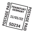 FRANKFURT, GERMANY mail delivery stamp