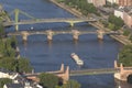 Frankfurt germany main river bridges