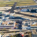 aerial of Frankfurt international airport Royalty Free Stock Photo